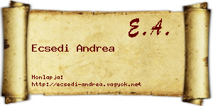 Ecsedi Andrea névjegykártya