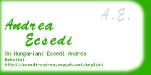 andrea ecsedi business card